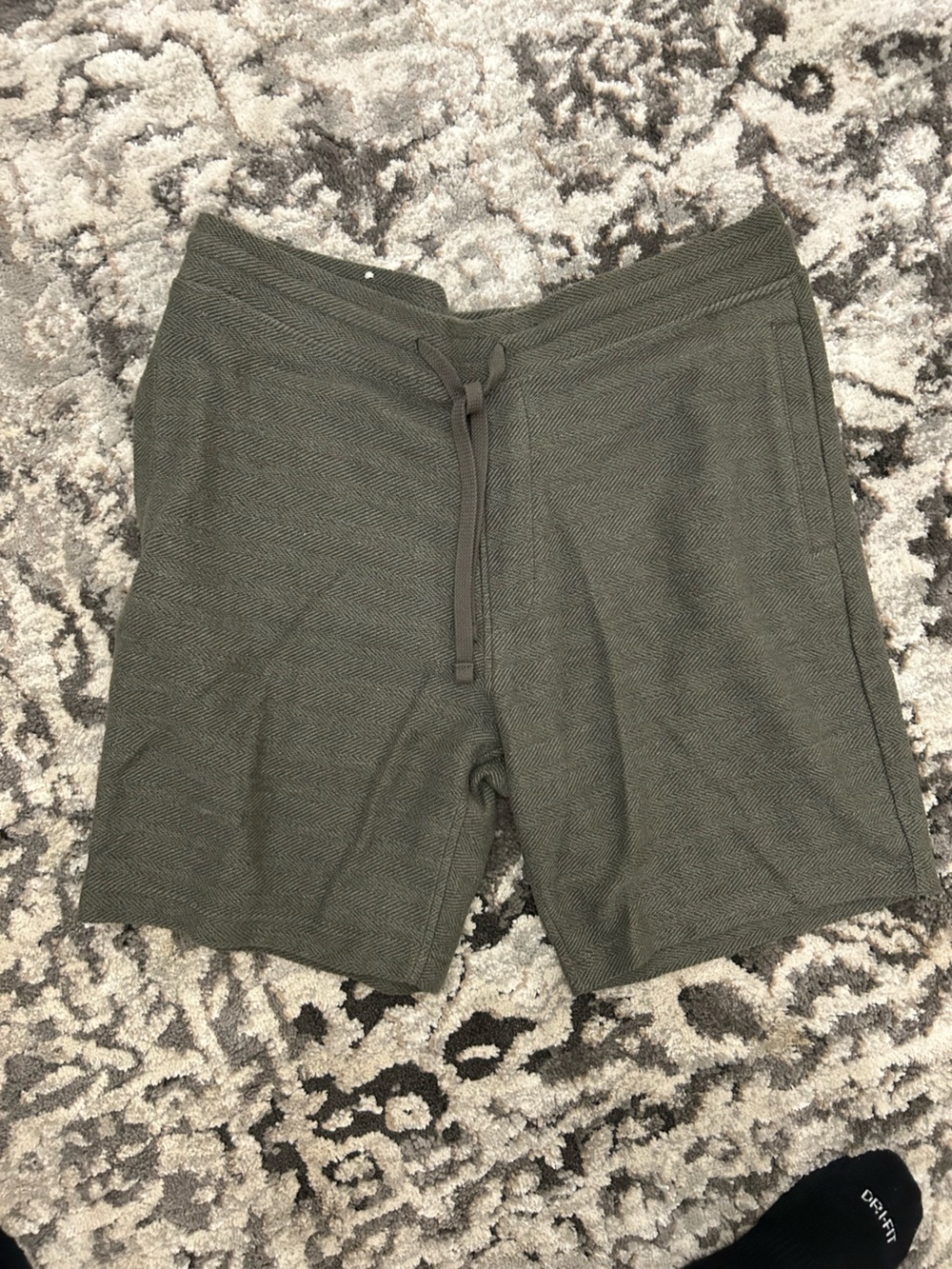 Goodfellow & Co Olive Herringbone Drawstring Shorts